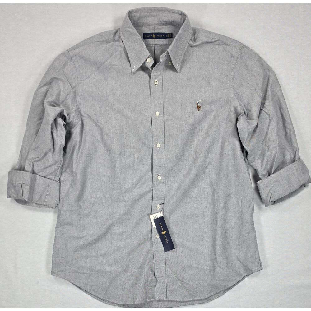 Ralph Lauren Men’s XL Button Down Shirt NWT Slate Gray Oxford Pony Logo